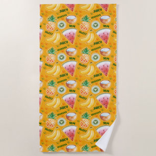 Tropical Fruit Beach Towel