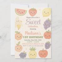 Tropical Fruit Birthday Invitation