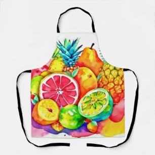 Tropical Fruit Cartoon Art Apron
