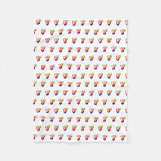 Tropical Fruit Cocktail Fleece Blanket