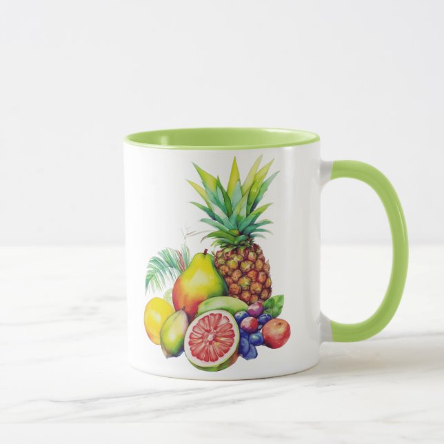 Tropical Fruit Collage Mug (Right)