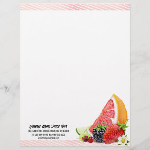 Tropical Fruit Custom Letterhead