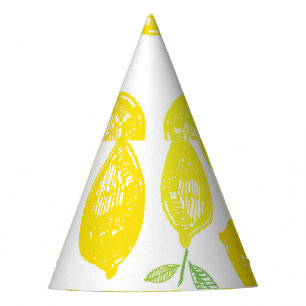 Tropical Fruit Doodle Pattern Party Hat