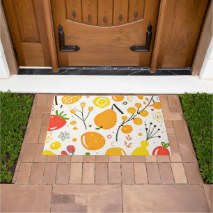 Tropical Fruit Fiesta Pattern Doormat