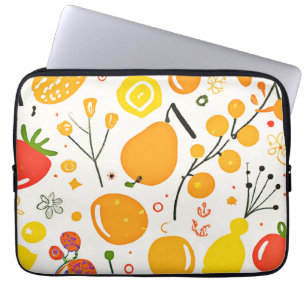 Tropical Fruit Fiesta Pattern Laptop Sleeve
