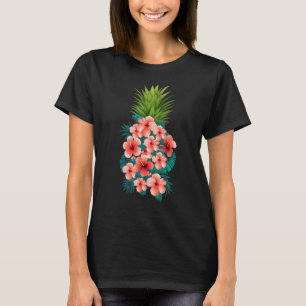 Tropical Fruit Floral Aloha Hawaii Summer Flower P T-Shirt