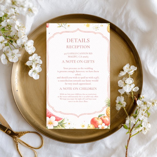 Tropical Fruit Floral Information Enclosure Card (Creator Uploaded)