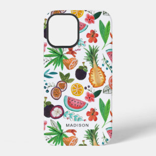 Tropical fruit girly all-over print iPhone 12 case