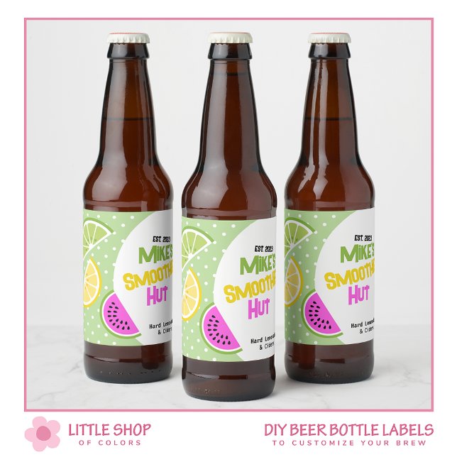 Tropical Fruit Hard Cider and Lemonade Beer Bottle Label (Creator Uploaded)