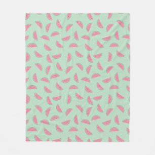 Tropical Fruit Paint Splatter Pattern Fleece Blanket