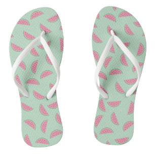 Tropical Fruit Paint Splatter Pattern Jandals