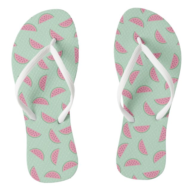 Tropical Fruit Paint Splatter Pattern Jandals (Footbed)