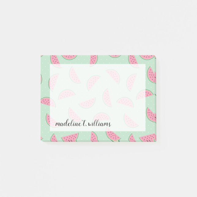 Tropical Fruit Paint Splatter Pattern Post-it Notes (Front)