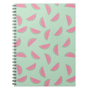 Tropical Fruit Paint Splatter Pattern Spiral Notebook