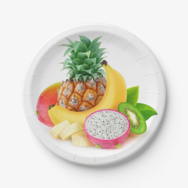 Tropical fruit paper plate (Front)