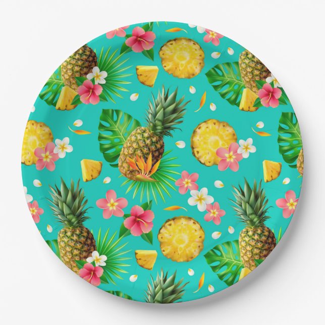 Tropical Fruit Paper Plate (Front)