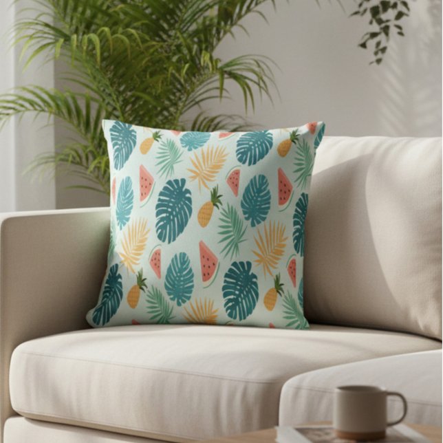 Tropical Fruit Pattern Decorative Cushion (Creator Uploaded)
