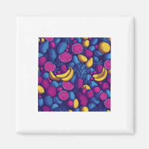 Tropical Fruit Pattern – Exotic Vibrant Design Sti Magnet