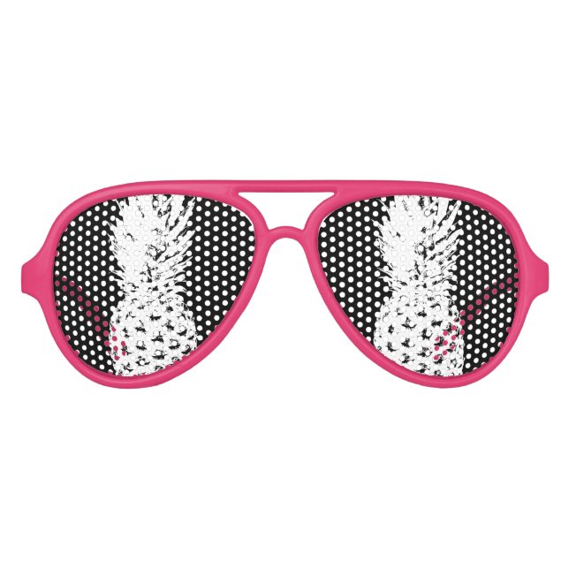 Tropical fruit pineapple party shades sunglasses (Front)