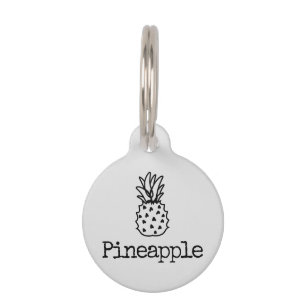 Tropical Fruit Pineapple Pet Tag