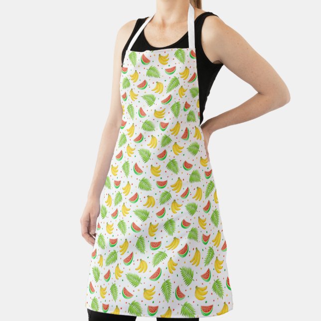 Tropical Fruit Polka Dot Pattern Apron (Insitu)