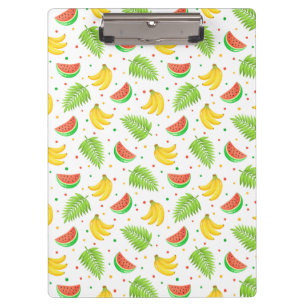 Tropical Fruit Polka Dot Pattern Clipboard