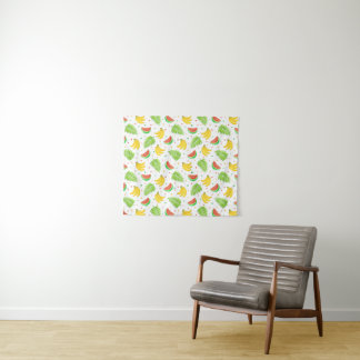 Tropical Fruit Polka Dot Pattern Tapestry
