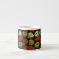Tropical fruit seamless pattern colourful