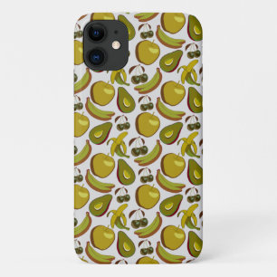 Tropical fruit seamless pattern yellow and white Case-Mate iPhone case