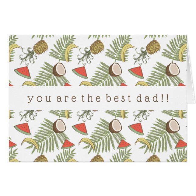 Tropical Fruit Sketch Pattern (Front Horizontal)