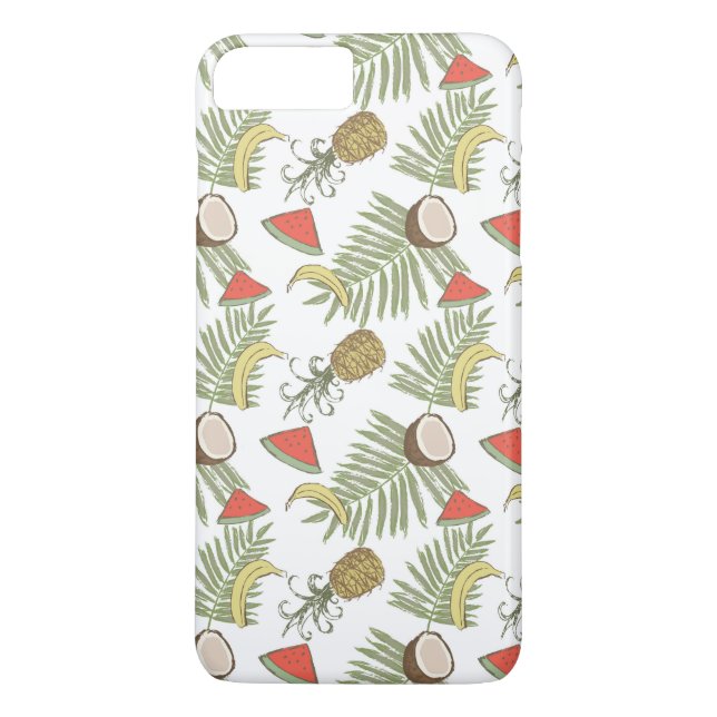 Tropical Fruit Sketch Pattern Case-Mate iPhone Case (Back)