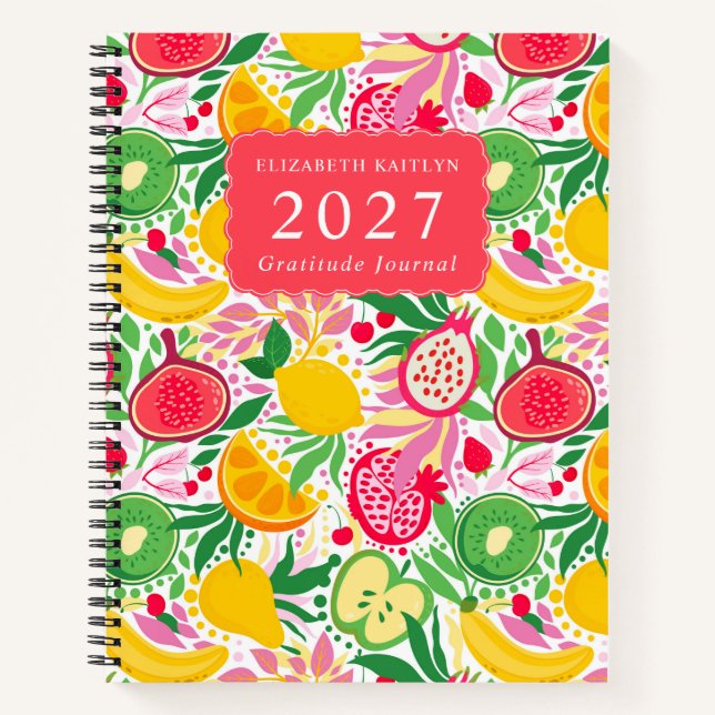 Tropical Fruit Summer Gratitude Journal (Front)