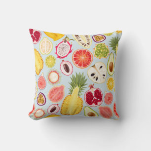 Tropical Fruit Throw Pillow