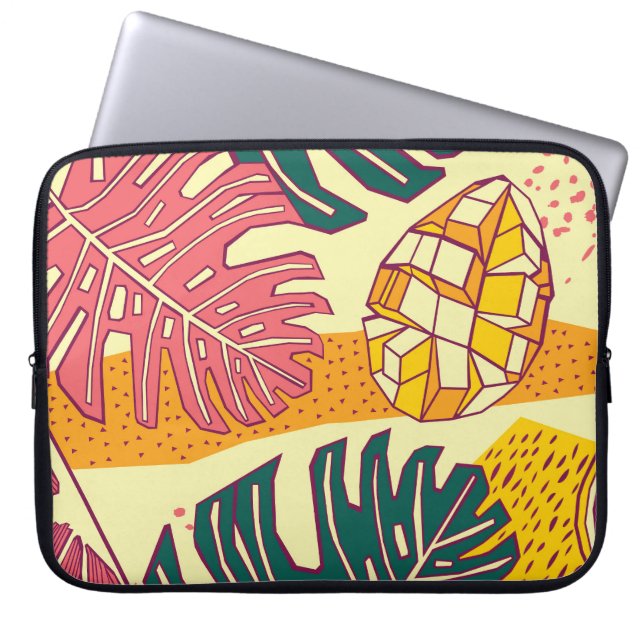 Tropical Fruit: Vibrant Pattern Design Laptop Sleeve (Front)