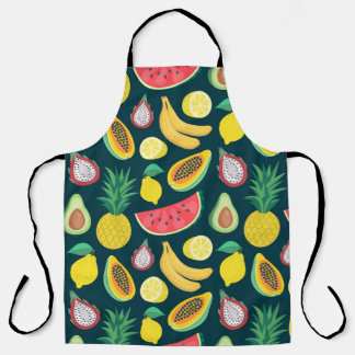 Tropical Fruit Vintage Pattern Bliss Apron