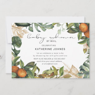 tropical fruit virtual baby shower invitation