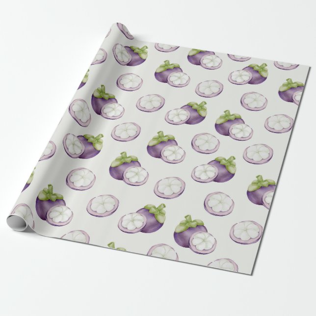 Tropical Fruit Wrapping Paper (Unrolled)