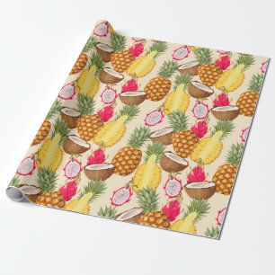Tropical fruit wrapping paper