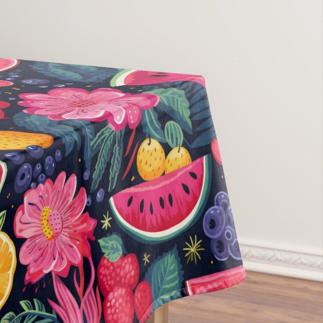 Tropical Fruits and Flowers Tablecloth (In Situ)