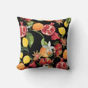 Tropical Fruits: Exotic Seamless Background Cushion
