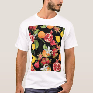 Tropical Fruits: Exotic Seamless Background T-Shirt