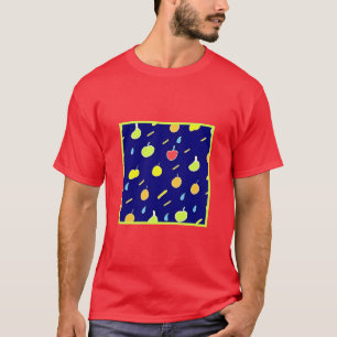 Tropical Fruits Neon Colours Pattern T-Shirt