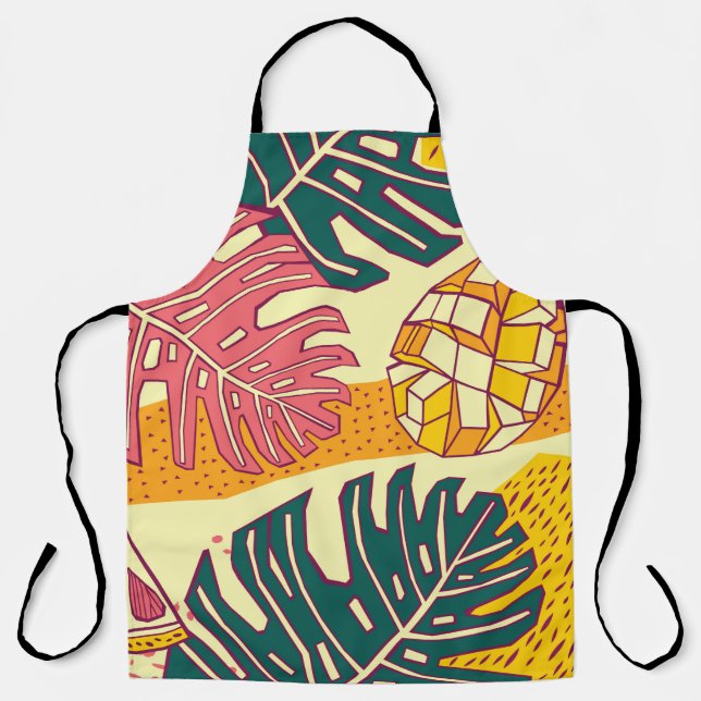 Tropical fruits,pattern design apron (Front)
