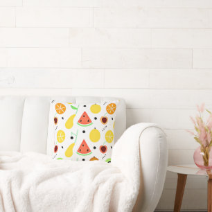 Tropical Fruits Pattern Design Cushion