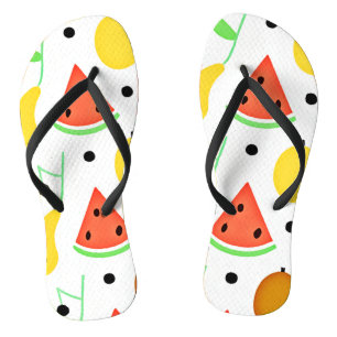Tropical Fruits Pattern Design Jandals