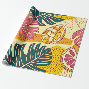 Tropical fruits,pattern design wrapping paper