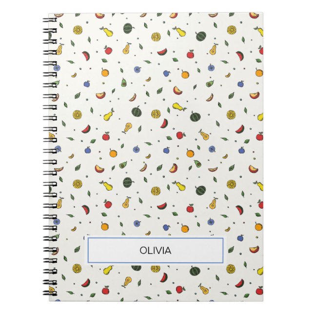 Tropical Fruits Personalised Notebook (Front)