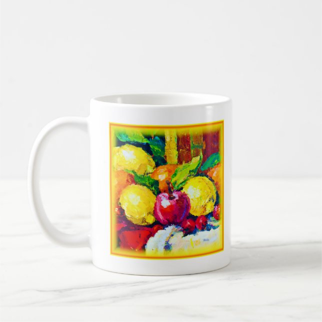 Tropical Fruits Pianting. Buy Now Coffee Mug (Left)