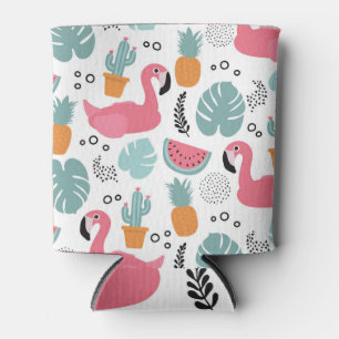 Tropical fruits: repeating pattern. can cooler