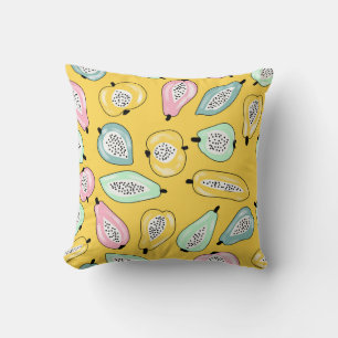 Tropical Fruits: Vibrant Print Pattern Cushion